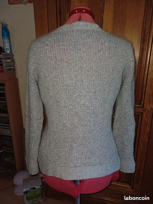 Light blue sweater with metallic film, Caroll brand, size 44 – photo 5